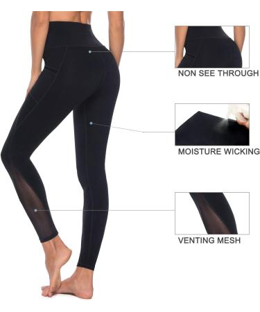 Buy Persit Women's Sports Leggings with Pockets - Opaque Long Athletic Pants with Mesh Inserts | International Shipping Available - Buy Online on GoSupps.com