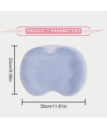 Shower Foot Scrubber Mat | Large Size Mat with Non-Slip Suction Cups | Cleans Smooths Massages Your Feet Without Bending Improve Foot Circulation and Soothes Tired Blue - Buy Online on GoSupps.com