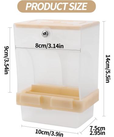 Jodsen Automatic Bird Feeder Pet Feeder Bird Cage Accessory Transparent Double Compartment Hanging Seed Food Container for Small Medium Budgerigar Parakeets Canary Cockatiel Finch Lovebirds(A) - Buy Online on GoSupps.com