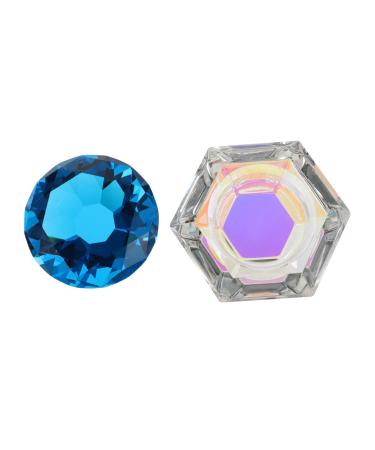 Ipetboom Nail Art Crystal Cup Barniz De Gel Para U as Carved Pen Wash Cup Clear Glass Mugs Ring Holder Liquid Powder Storage Dappen Nail Art Cup Pencil Bucket White Crystal With Cover