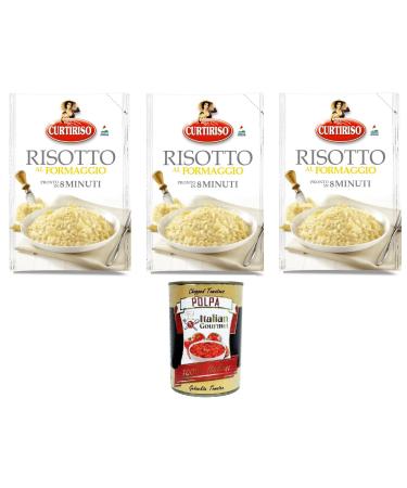 Curtiriso Parmigiana Risotto Cheese ready in 8 minutes Parmigiana Cheese Risotto ready in 8 minutes 3 x 175 g + Gourmet Italian Pulp 400 g