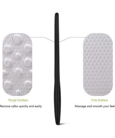 BEZOX Premium Double-Sided Foot File for Dead, Hard Skin & Callus Removal | Portable Foot Care Tool with Soft Silicone Handle | Heavy Duty Stainless Steel | Light Black - Buy Online on GoSupps.com