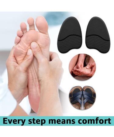 Dr.Foot Heel Cushion Inserts & Metatarsal Pads - Pain Relief for Heel & Ball of Foot, Prevent Blisters & Heel Pain - Black - Buy Online on GoSupps.com