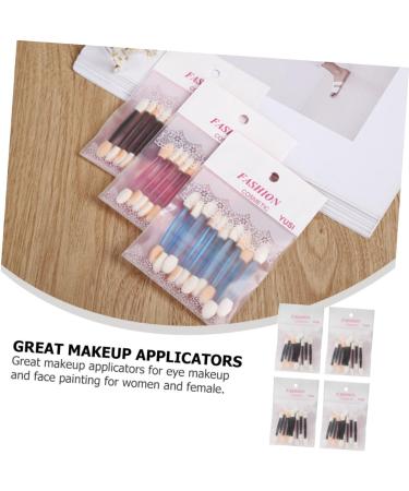 Healeved 40pcs Sponge Stick Double Ended Makeup Brush Glitter Makeup Brushes Tool Household Plastic Abs - Buy Online on GoSupps.com