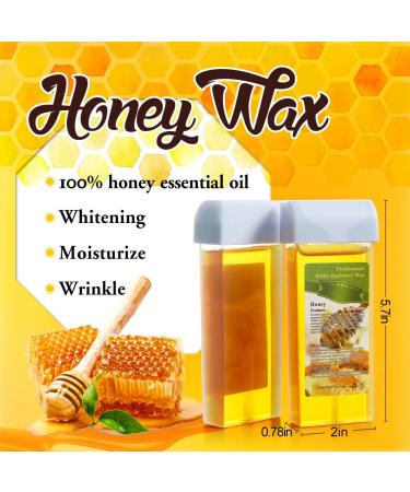 Honey Roll On Wax Cartridge Refills - 4 Pack for Body, Legs, and Arms | Depilatory Wax Roller Kit for Hair Removal - Buy Online on GoSupps.com