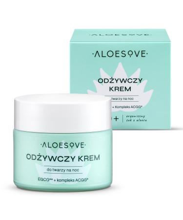 ALOESOVE Nourishing Night Face Cream 50ml Face cream for all skin types Intense moisturizing care with grapeseed oil evening primrose oil and oil