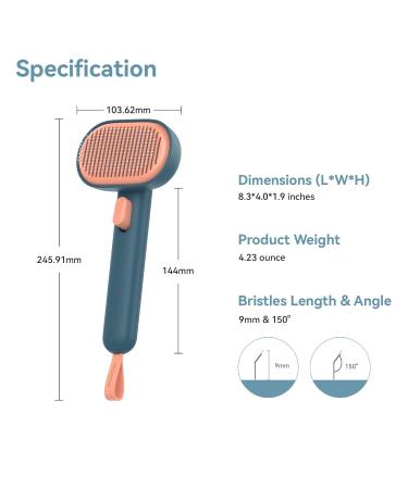 Self-Cleaning Cat Brush for Short-Haired Cats | Aumuca Pet Hair Brush - Removes Mats & Loose Fur (Green) - Buy Online on GoSupps.com