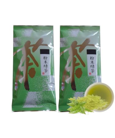 Japanese Green Tea Powder Produced in Shizuoka Prefecture 100g x2 with Maiko Sticker Pio Big Bazar