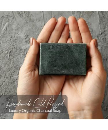 CA MIA Organic Handmade Charcoal Soap - Luxury Natural Bath Soap for Toxin Removal & Skin Improvement | Chemical-Free 125g - Buy Online on GoSupps.com