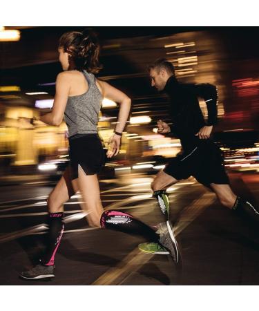 Shop CEP Nighttech Calf Sleeves for Women | Colorful Reflective Leg Warmers in Black | Size IV - International Shipping Available - Buy Online on GoSupps.com