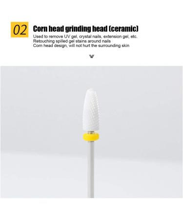 Nail Drill Bits Nail Polishing Grinding Tungsten Steel Nail Polishing Head Ceramic Nail Drill Bits Set for Nail Salon Home Use - Buy Online on GoSupps.com