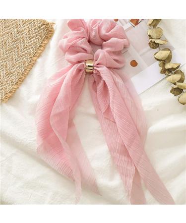 8PCS Bowknot Hair Bands Scarves - Elastic Double Layer Chiffon Hair Ties for Women & Girls | Stylish Hair Accessories - Buy Online on GoSupps.com