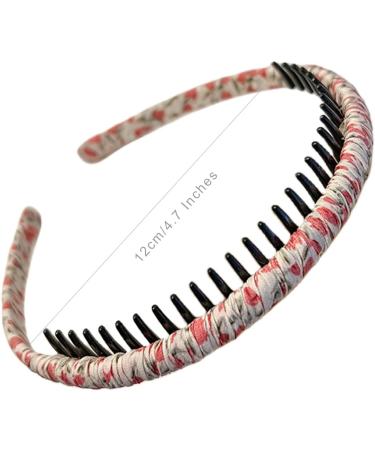 scicent Hair Band 2 Pieces Headband with Teeth Non-Slip Hairbands Fabric Covered Headbands Hair Accessories for Girls and Women (Beige+Print) 13 5871013 - Buy Online on GoSupps.com