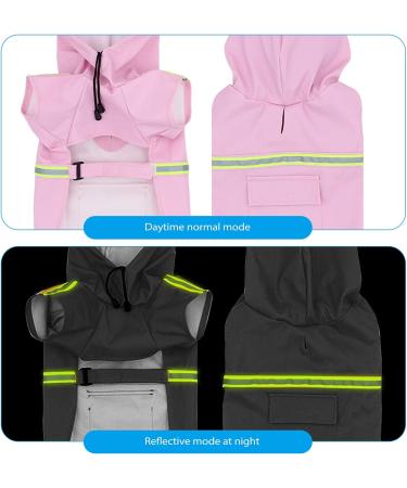 Buy Petcute Waterproof Dog Rain Coat - Windproof Reflective Adjustable Jacket for Small to XL Dogs | Pink 5XL - Buy Online on GoSupps.com