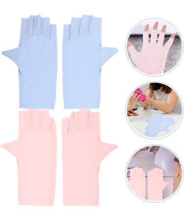 Beavorty 2 Pairs sun gloves pink gloves UV protection gloves for nail UV gloves for gel nail lamp nail art UV gloves nail art supplies nail UV gloves manicure Accessories Nylon 21x12x0.1cm 1.0 - Buy Online on GoSupps.com