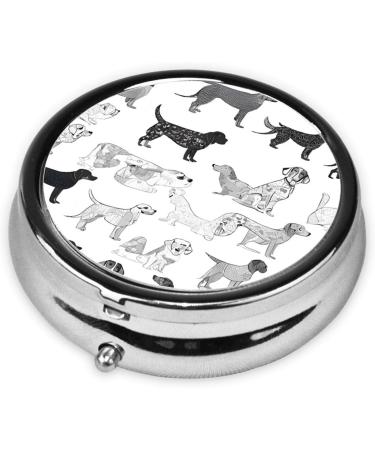 Cute Dachshund Dog Pill Box - 3 Compartment Portable Travel Medicine Organizer for Vitamins & Tablets - Buy Online on GoSupps.com