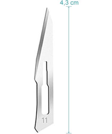 10 Sterile Carbon Steel Scalpel Blades - Figure 11 - Individually Packed for Precision Surgery | International Shipping Available - Buy Online on GoSupps.com