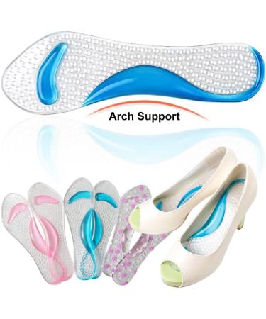 Bellcon Gel High Heel Insoles for Women - 3 Pairs Arch Support Shoe Inserts for Sandals - Pink, Blue, Polka-dot - Buy Online on GoSupps.com