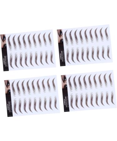 FOMIYES 8 Pcs Eyebrow Stickers Waterproof Makeup Brown Eyebrows Artificial Eyebrow 4d Hair Applique - Buy Online on GoSupps.com