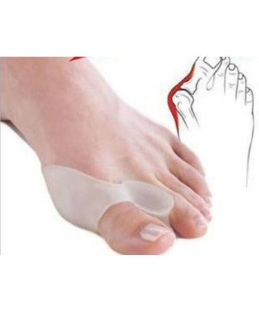AnHua Silicone Gel Toe Cushion Pads - Bunion Protector & Toe Separator for Pain Relief (Clear) - Set of 2 - Buy Online on GoSupps.com