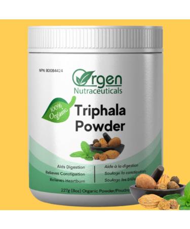 Organic Triphala Powder 227g Digestive Aid Relieves Constipation Heartburn and Indigestion - Buy Online on GoSupps.com