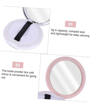 BELLIFFY 2pcs Dispensing Empty Toner Makeup Jar Refillable Loose Powder Holder Powder Puff Glass - Buy Online on GoSupps.com