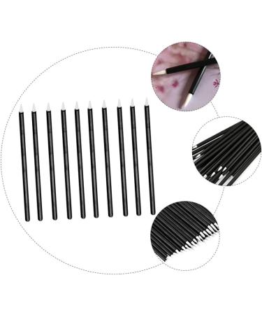 Healvian 100pcs Disposable Eyeliner White Eye Liner Cosmetic Eye Sticks Mascara Brush Wands Plastic 1 count (Pack of 1) Black - Buy Online on GoSupps.com