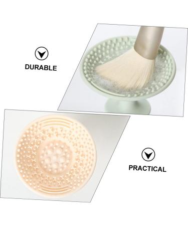 FRCOLOR Set of 4 Makeup Brush Exfoliating Pad Makeup Tools Makeup Applicator Made of Silicone Beauty Cleaning Mat Portable Makeup Washer Makeup Accessories Platinum Silica Gel Makeup Brush - Buy Online on GoSupps.com