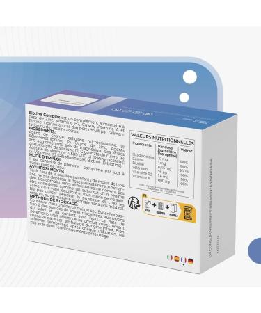 Biotine Complex - Compl ment pour Cheveux avec Biotine Cuivre Zinc S l nium et Vitamine B2 - Pour la Croissance des Cheveux des Ongles et de la Peau - 160 mini comprim s (5 mois d'Approvisionnem - Buy Online on GoSupps.com