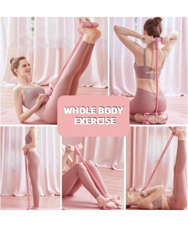 Buy Multifunctional Pedal Puller Resistance Rope | Foot Pedal Resistance Band for Yoga & Fitness - 6-Tube Basic Pink - Buy Online on GoSupps.com