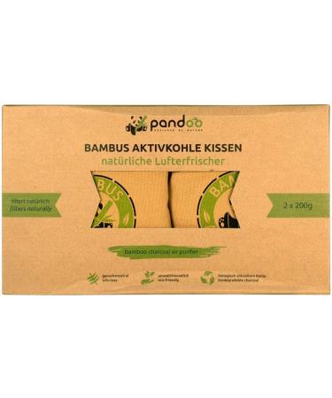 Pandoo Bamboo Air Freshener with Activated Carbon | 2x200g Dehumidifier & Smell Remover for Home & Car - Buy Online on GoSupps.com
