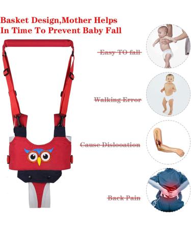 IULONEE Baby Walking Harness - Adjustable Toddler Assistant for Standing and Learning - Kids Safety Reins - Red (7-24 Month) - Buy Online on GoSupps.com