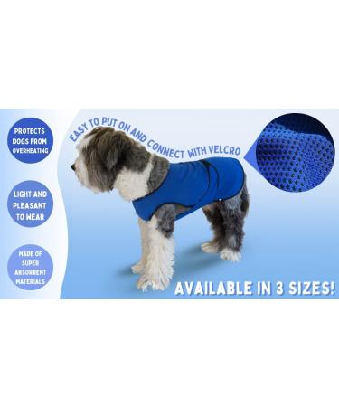 Van der Basch Trading Dog Cool Coat - Lightweight & Airy Cooling Coat for Dogs - Size S - VDBT006 Blue - Buy Online on GoSupps.com
