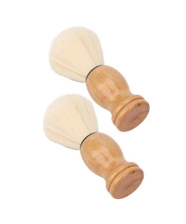 Razor Brush with Wooden Handle - Long-Lasting Synthetic Beard Foam Brush | Skin-Friendly Facial Care | 2-Piece Set - Buy Online on GoSupps.com