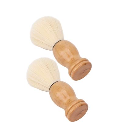 Mini-shaving brush with a curved handle and soft synthetic hair increases the cream foam quick drying and easy cleaning ideal for trips and home use