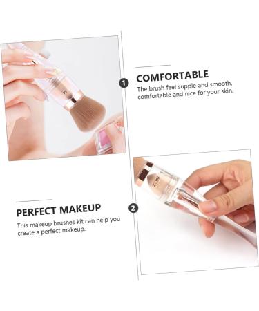 1 Set 3 in 1 Makeup Brush Stippling Liquid Cream Brush Smudge Brush Makeup Foundation Brush Makeup Accessories Woman White Cosmetic Artificial Fiber Eyebrow Brush - Buy Online on GoSupps.com