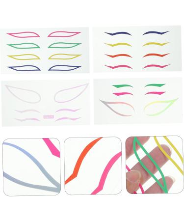 Hemoton 4Sets Paper stickers Colorful Eyeliner Sticker Creative Eyeliner Sticker 1 count (Pack of 1) Colorful - Buy Online on GoSupps.com