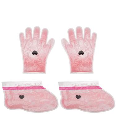 2 Pairs wax gloves paraffin bath feet liners Paraffin Wax Cover Kit paraffin wax cozy liners paraffin wax socks Paraffin Wax Feet Film feet care kit Accessories pe bag foot 30x13m Red