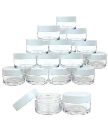 Beauticom 36 Pieces 20G/20ML Round Clear Jars with White Lids for Lotion Creams Toners Lip Balms Makeup Samples - BPA Free