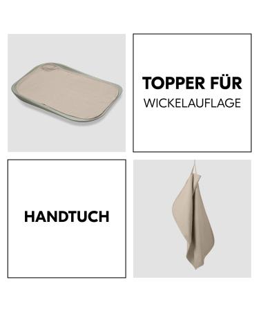 Hauck Topper & Towel for Diaper Pad | Breathable Muslin & Terry Fabric | Washable at 60 C | Baby Wrap Compatible (Beige) - Buy Online on GoSupps.com