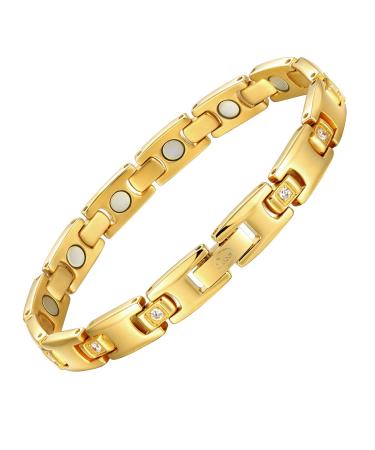 Jeroot Titan magnet hard band 4 mm Zirconia bracelet for women bracelet Magnet women magnetic hardship energetix with size adjustment tool gift box (3500 Gauss) or B
