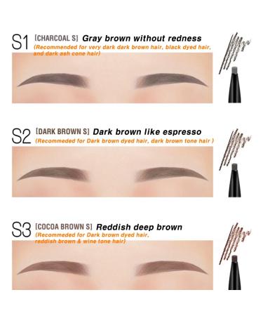BBIA Last Auto Eyebrow Pencil - Slim 7 Colors Waterproof Dual-Sided Brush Ultra Fine Brow Definer for Perfect Eyebrows - Korean Makeup (04 Chocolate Brown - Buy Online on GoSupps.com