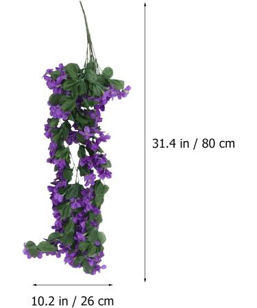 Zerodeko 3pcs Artificial Flowers Plant Home Decor Vines with Flowers Wedding Decoration Greenery Garland Silk Flowers Fake Flowers Wreath Hanging Flowers Decorate Purple Flower Arrangement - Buy Online on GoSupps.com