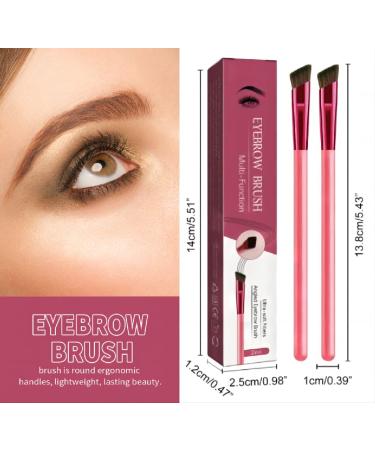 4 PCS 4D Hair Stroke Brow Stamp & Brush Set - Multifunction Ultra-thin Angled Eyebrow Makeup Brushes - Buy Online on GoSupps.com