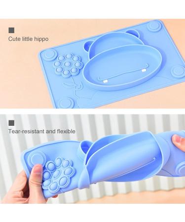 Greenwater Silicone Suction Plate for Babies | BPA-Free Non-Slip Design | Safe & Durable Children's Plates - Blue - Buy Online on GoSupps.com
