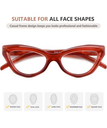 Eyekepper Cat-Eye Style Reading Glasses for Women - Chic Red 4.0x Readers | International Shipping Available - Buy Online on GoSupps.com