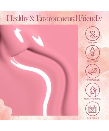 Nude Nail Polish Pink 2 Color In One Tube Quick Dry Nail Varnish Non-Peelable No Need UV Nail Paint For DIY Nail Art Beginner (C132) - Buy Online on GoSupps.com
