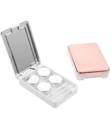 2 Set boxing contact lenses in mirror color contacts drink case eye contact case accessories for contact lenses Storage container for contact lenses Miss Pp Tr nkbox Cosmetics