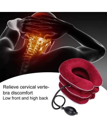 SSDDDLZEQ Luft-Blasbar Neck Support - Cervical Spine Decompression & Pain Relief - Red - Buy Online on GoSupps.com