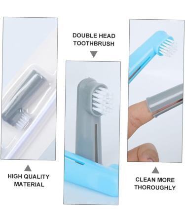 Beavorty 3pcs and Dog Cat Tools Tooth Plastic Brush Teeth Pet Professional Double-head 1 count (Pack of 1) Assorted Color - Buy Online on GoSupps.com